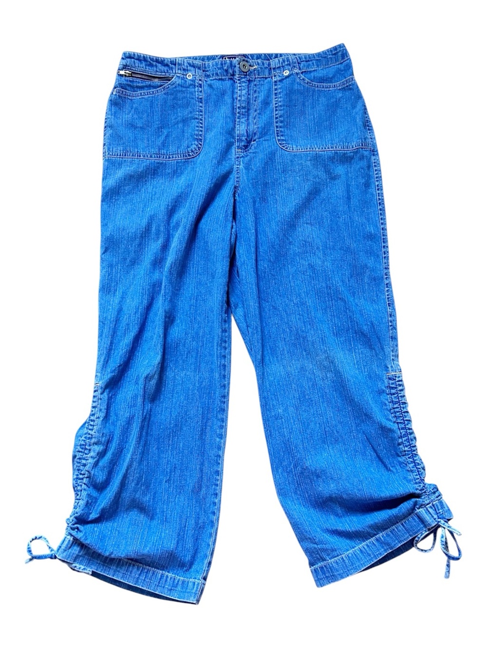 Vintage BUM Equipment Cropped Tie Hem Women’s Jeans/Capris Early 2000’s Size 10